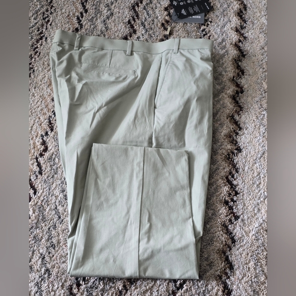 Michael Kors Dress Pants Mens 40x32 Mint Green Classic Fit NWT $95 MRSP - Picture 6 of 8